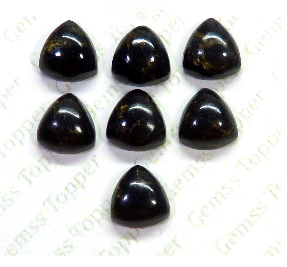 Black Mohave Turquoise 10x10 mm Trillion Cabochon